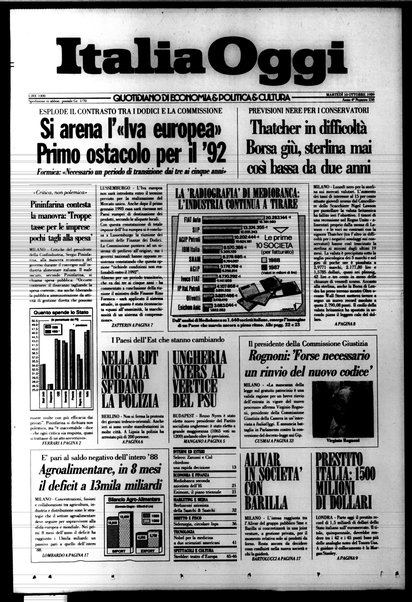 Italia oggi : quotidiano di economia finanza e politica